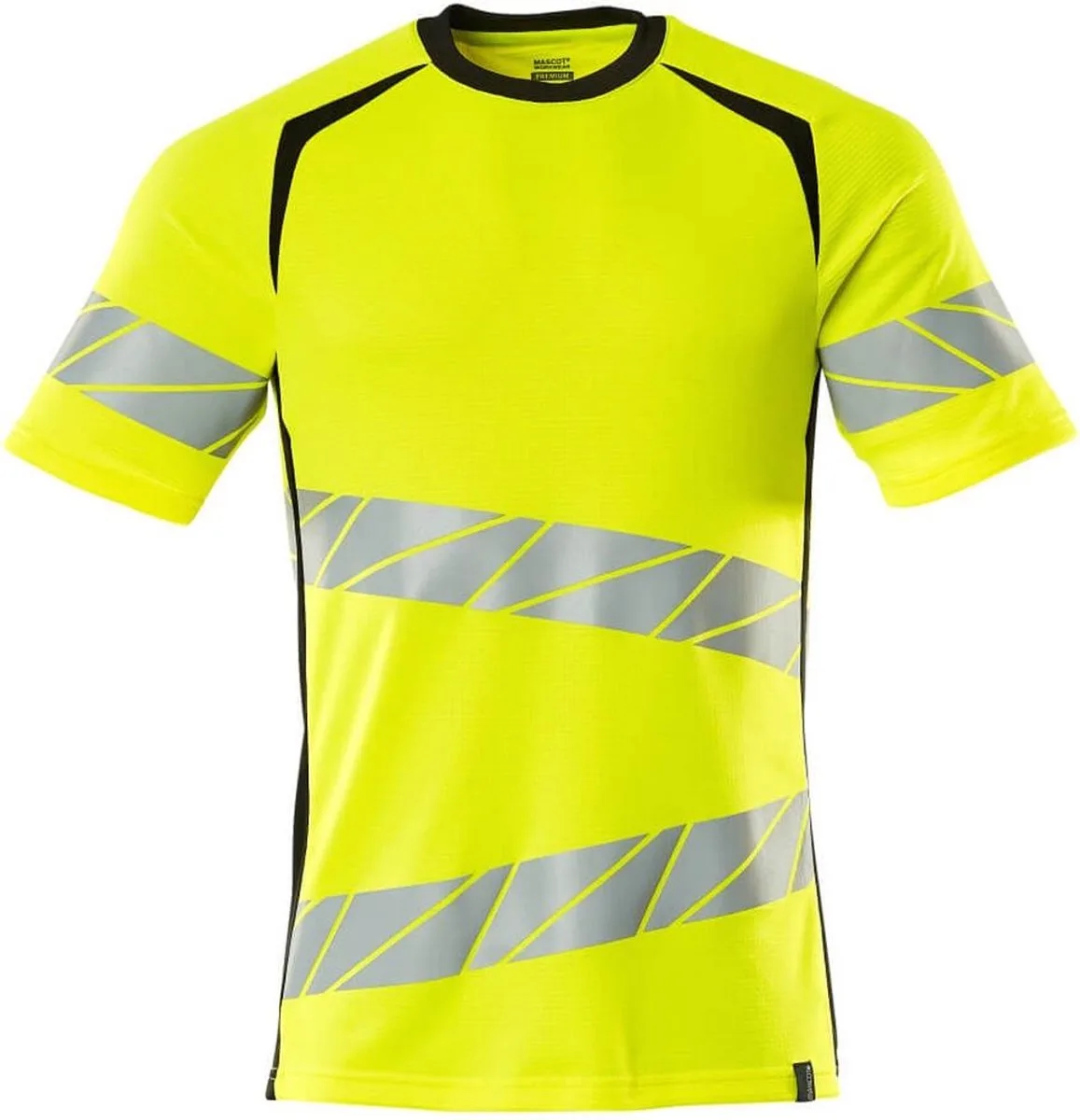 Accelerate Safe T-shirt 19082-771 - Hi-Vis geel/zwart van Mascot, Hi-Vis geel, Zwart, XXL – productafbeelding