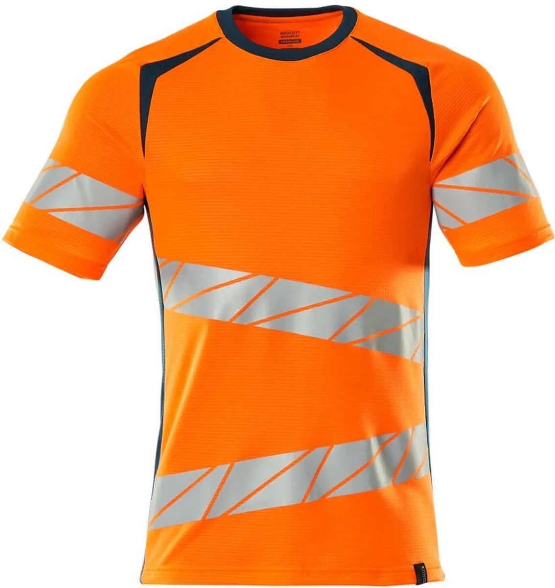 Accelerate Safe T-shirt 19082-771 - hi-vis oranje/donkerpetrol von Mascot, Hi-vis oranje, Donkerpetrol, M – Produktbild