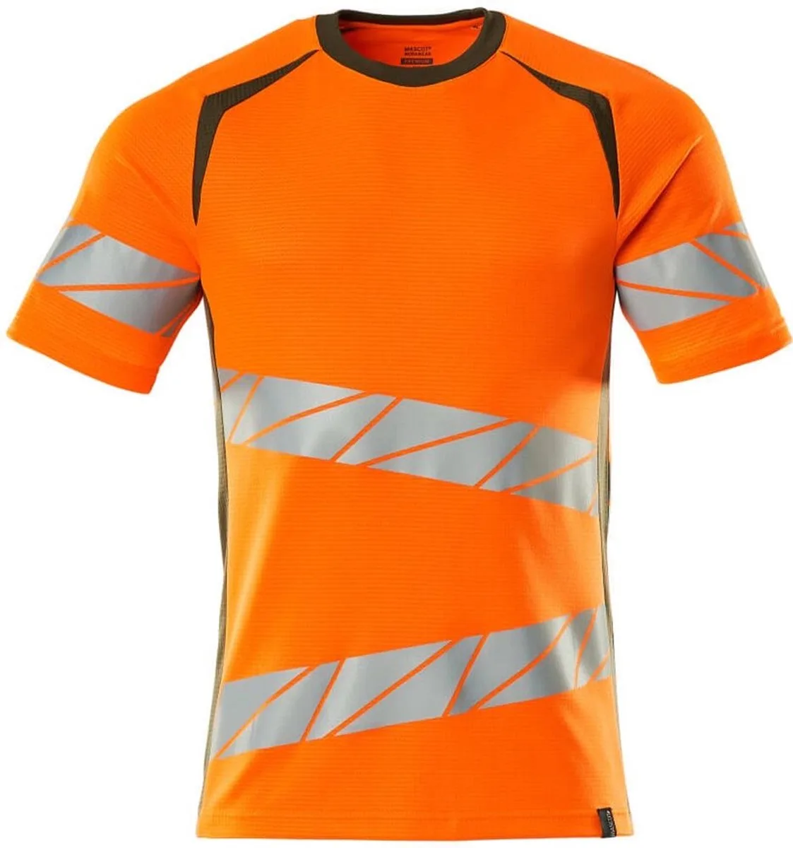 Accelerate Safe T-shirt 19082-771 - hi-vis oranje/mosgroen von Mascot, Hi-vis oranje, Mosgroen, M – Produktbild