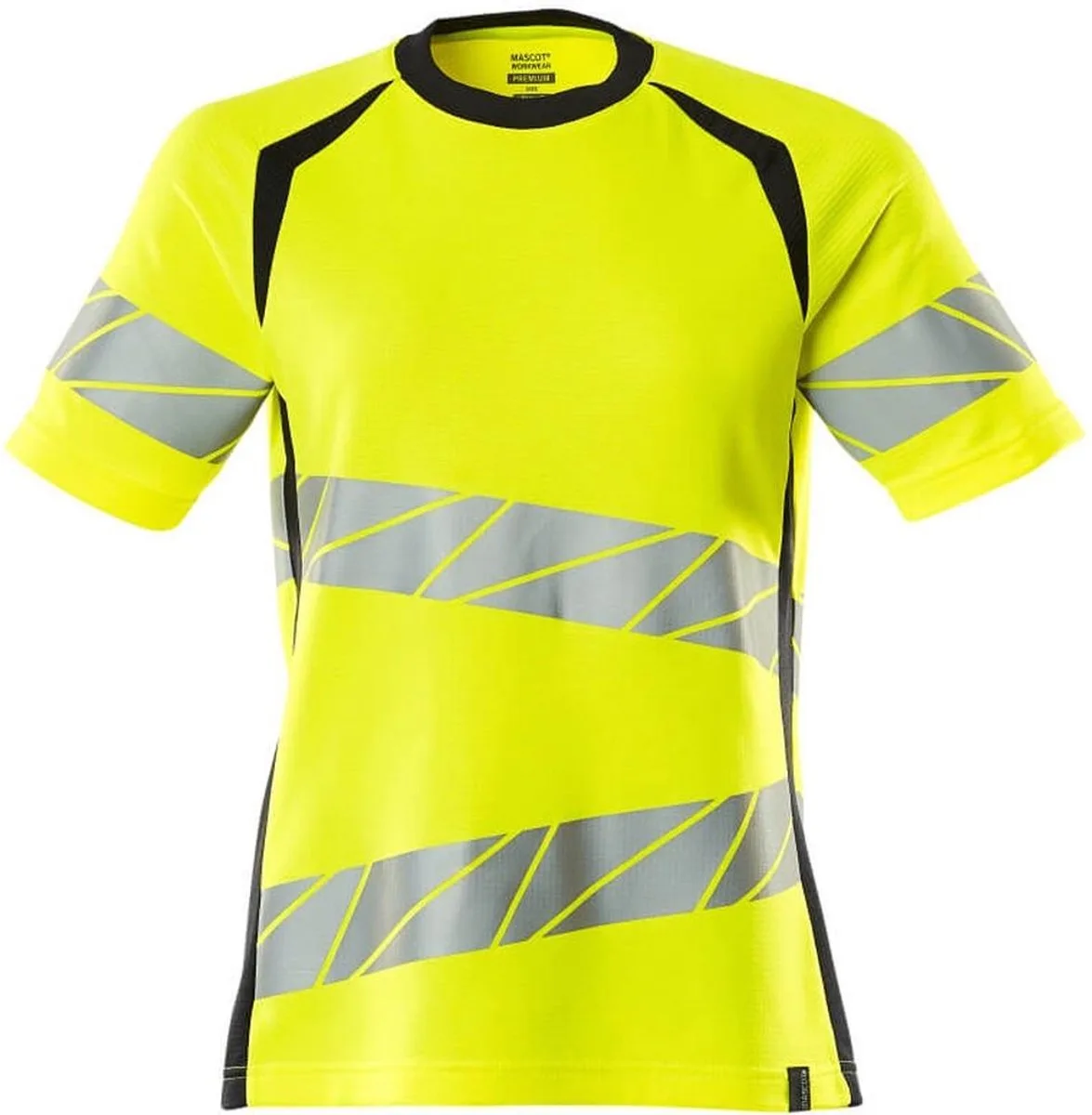 Accelerate Safe T-shirt 19092-771 - hi-vis geel/donkermarine de Mascot, Hi-vis geel, Donkermarine, XXL – image du produit