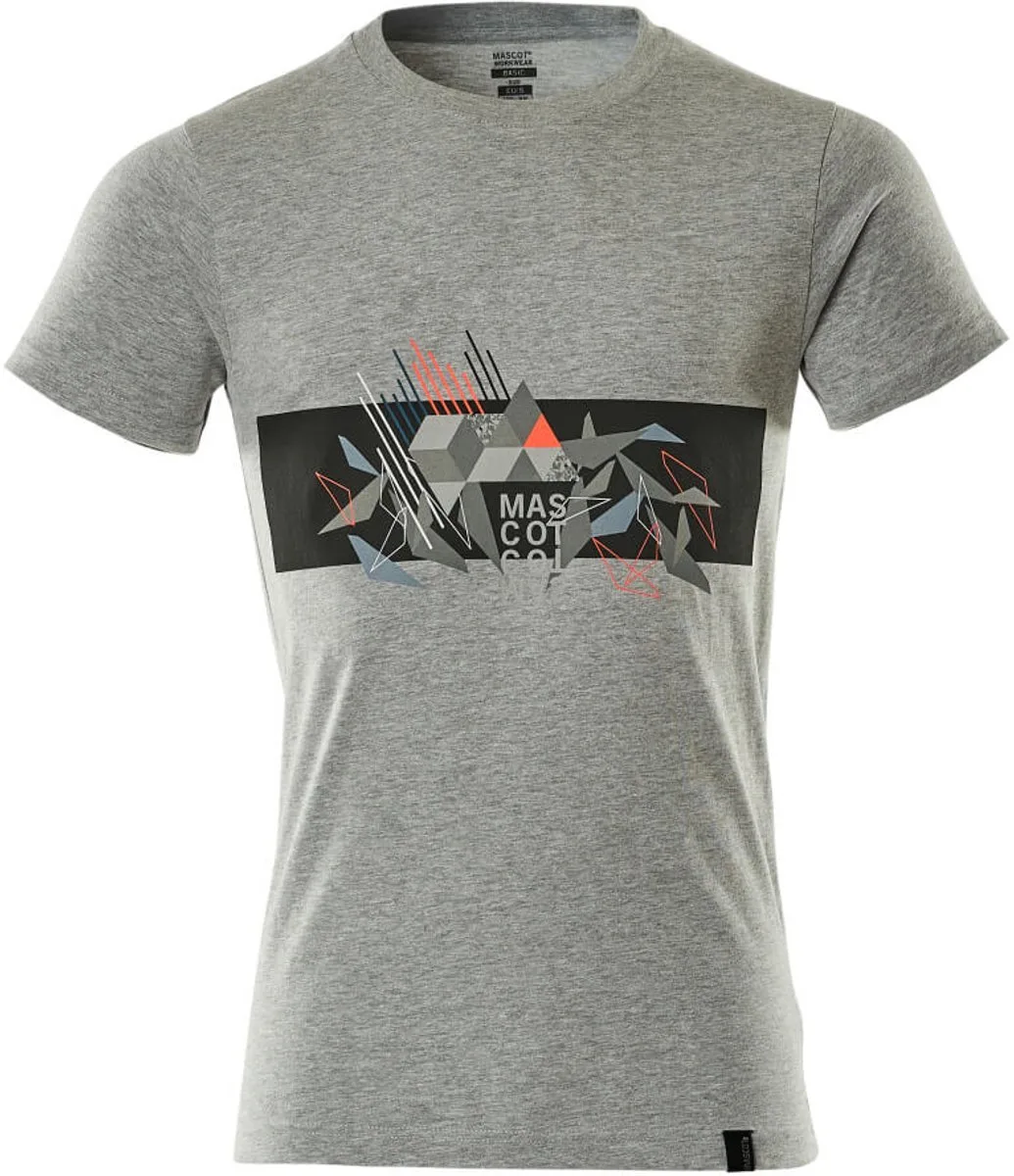 Accelerate Safe T-shirt 19182-965 - grijs gemeleerd/hi-vis rood van Mascot, Grijs gemeleerd, Hi-vis rood, XXL – productafbeelding