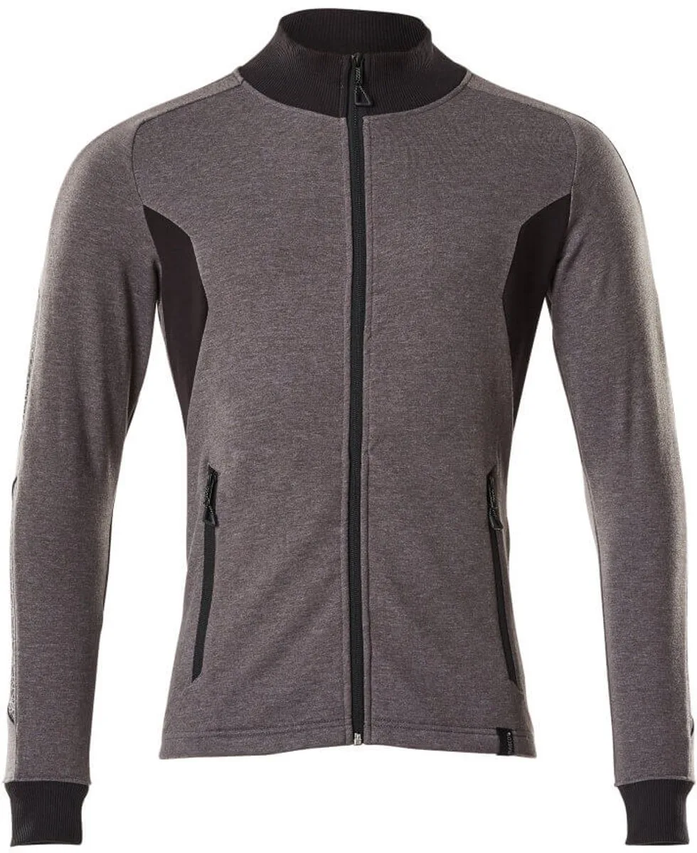 Accelerate Sweatshirt met rits 18484-962 - donkerantraciet/zwart från Mascot, Donkerantraciet, Svart, XXL – produktbild