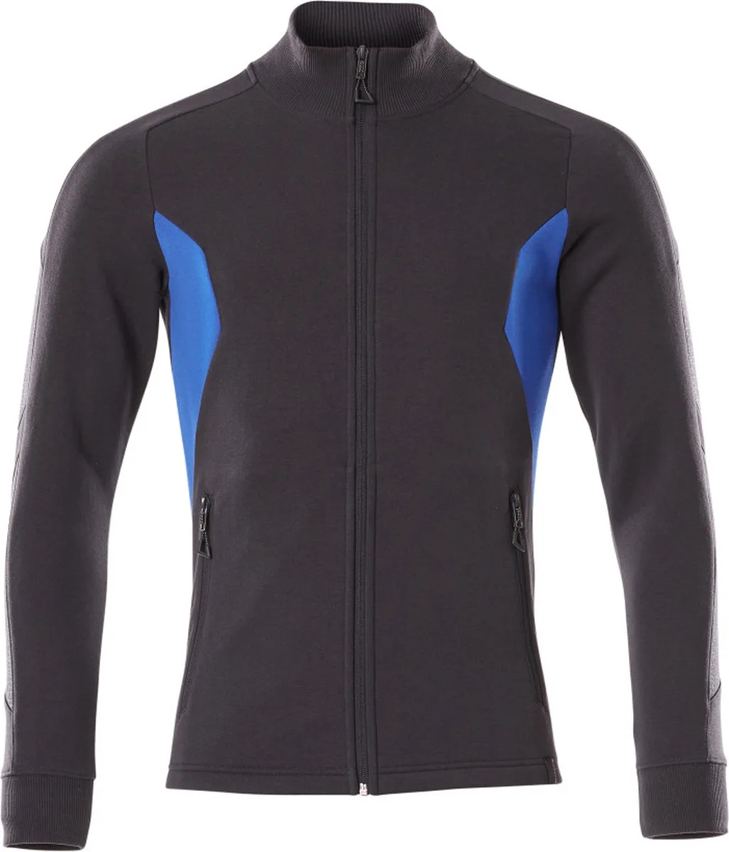 Accelerate Sweatshirt met rits 18484-962 - donkermarine/helder blauw von Mascot, Donkermarine, Helder blauw, XS – Produktbild