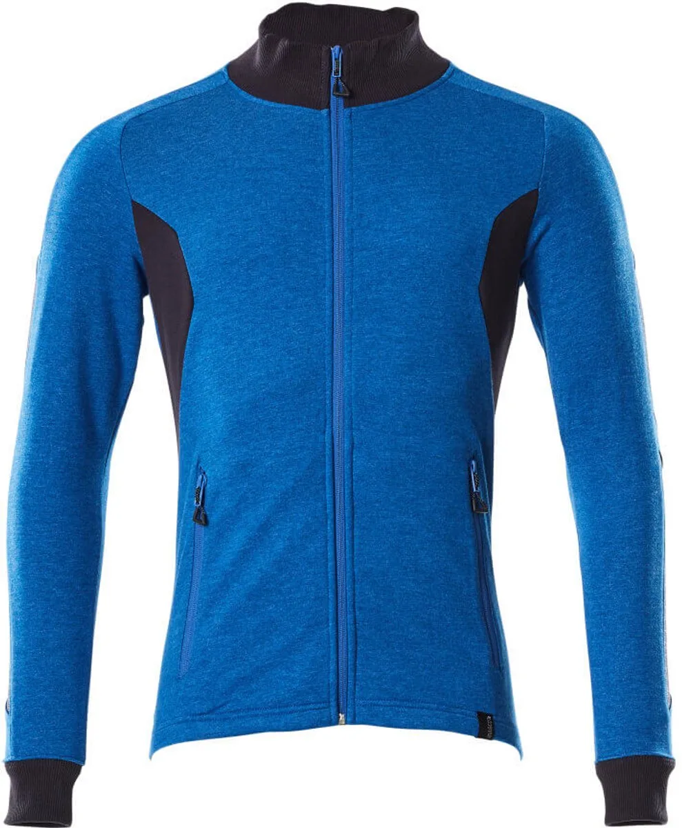 Accelerate Sweatshirt met rits 18484-962 - helder blauw/donkermarine von Mascot, Helder blauw, Donkermarine, XL – Produktbild