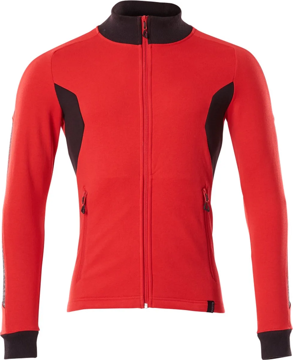 Accelerate Sweatshirt met rits 18484-962 - signaalrood/zwart de Mascot, Signaalrood, Noir, 3XL – image du produit