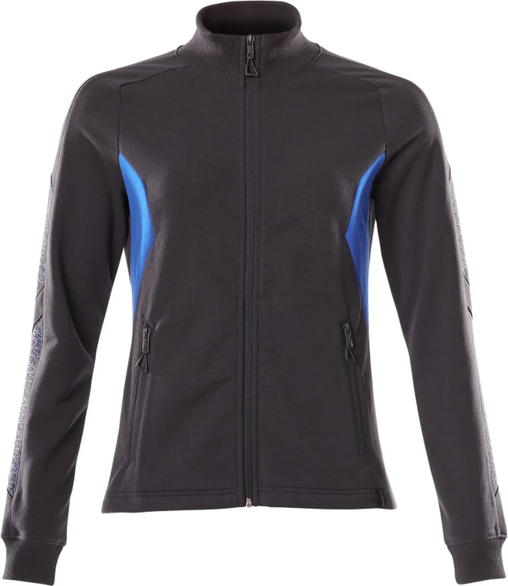 Accelerate Sweatshirt met rits 18494-962 - donkermarine/helder blauw van Mascot, Donkermarine, Helder blauw, XS – productafbeelding
