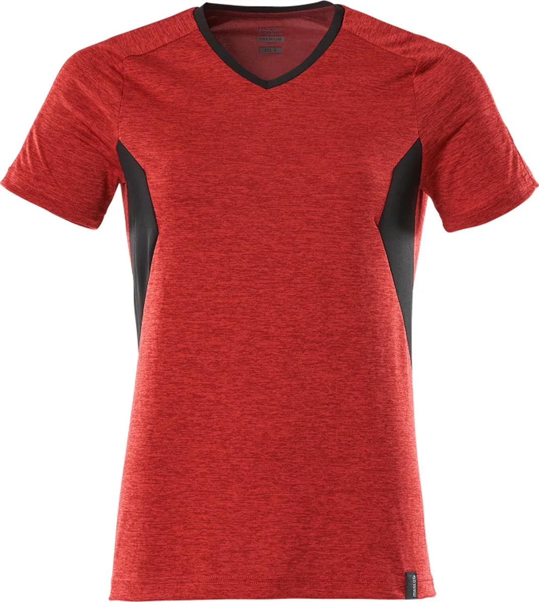 Accelerate T-shirt 18092-801 - signaalrood-gemêleerd/zwart de Mascot, Signaalrood-gemêleerd, Noir, XXL – image du produit