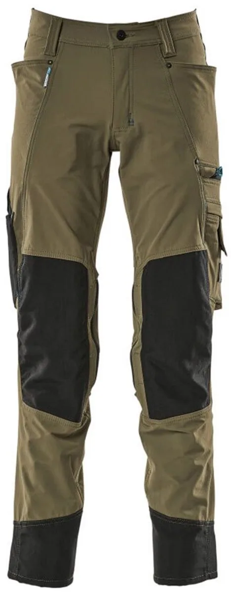 Advanced Broek met kniezakken 17179-311 - mosgroen - 82 van Mascot, Mosgroen, C51 – productafbeelding