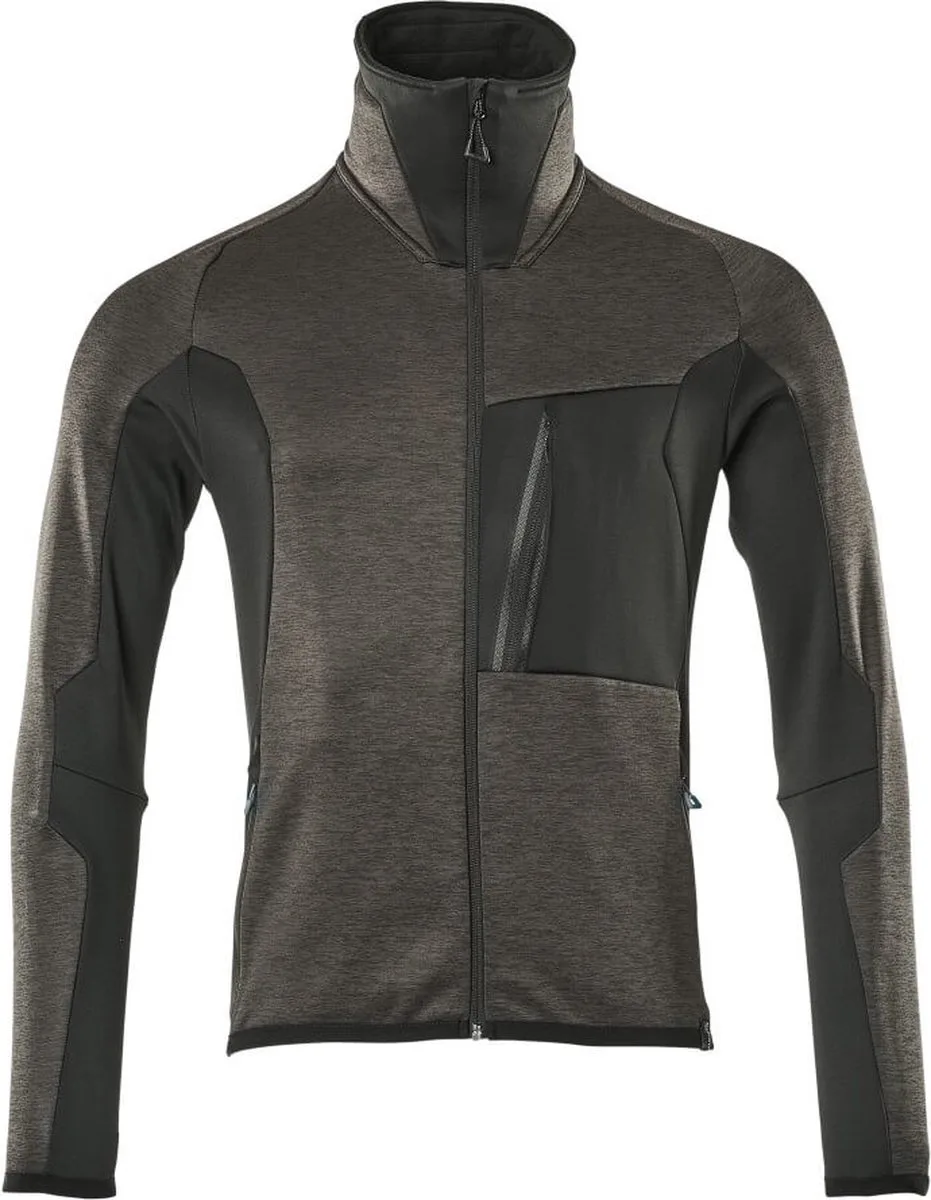 Advanced Fleecetrui met rits 17103-316 - donkerantraciet/zwart de Mascot, Donkerantraciet, Noir, XXL – image du produit