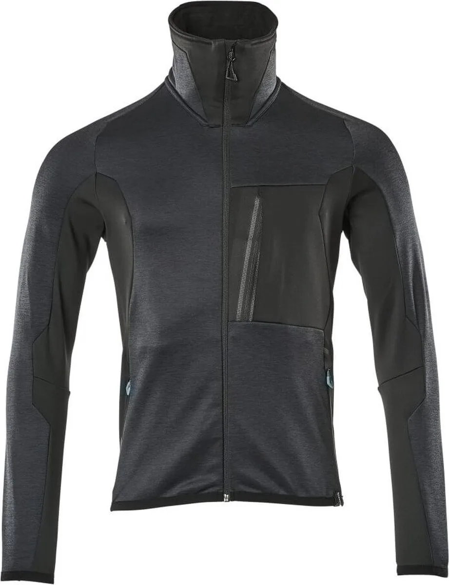 Advanced Fleecetrui met rits 17103-316 - donkermarine/zwart de Mascot, Donkermarine, Noir, L – image du produit