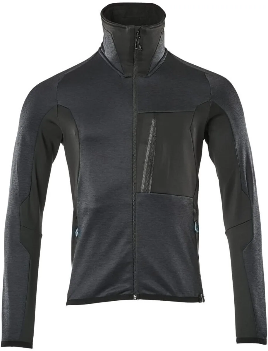 Advanced Fleecetrui met rits 17103-316 - donkermarine/zwart fra Mascot, Donkermarine, Sort, XXL – produktbillede