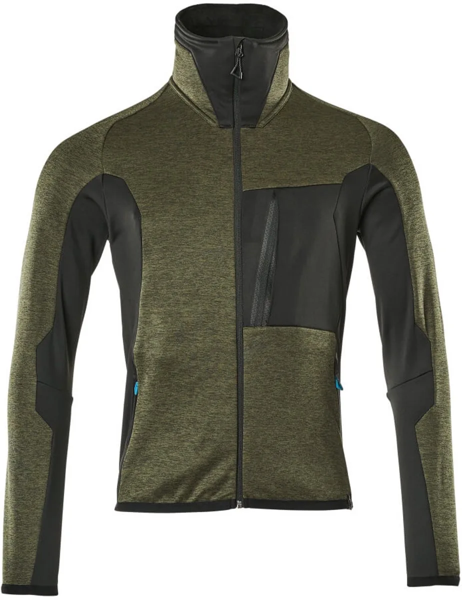 Advanced Fleecetrui met rits 17103-316 - Mosgroen/Zwart från Mascot, Mosgroen, Svart, XXL – produktbild