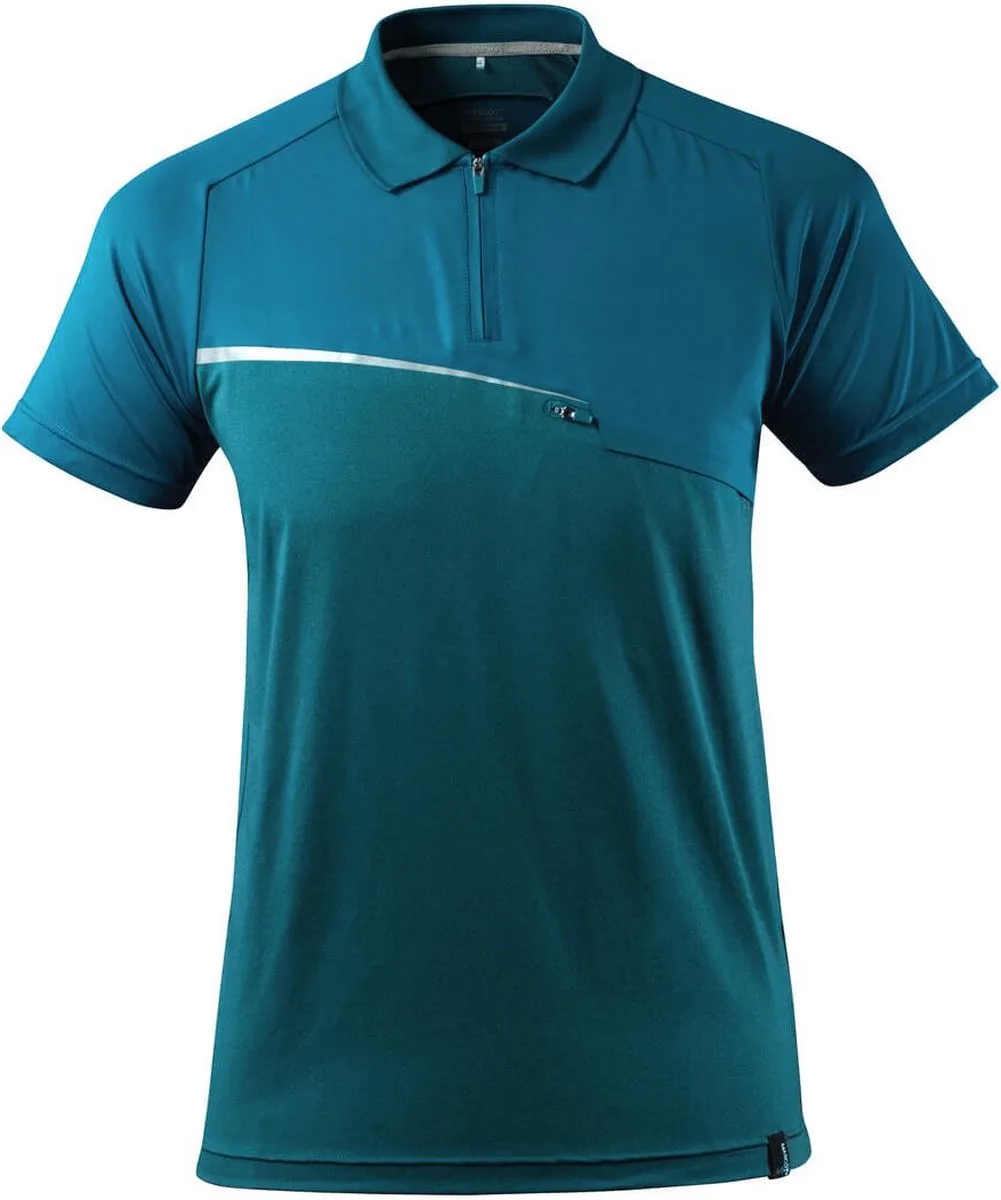 Advanced Poloshirt met borstzak 17283-945 - donkerpetrol van Mascot, Donkerpetrol, S – productafbeelding