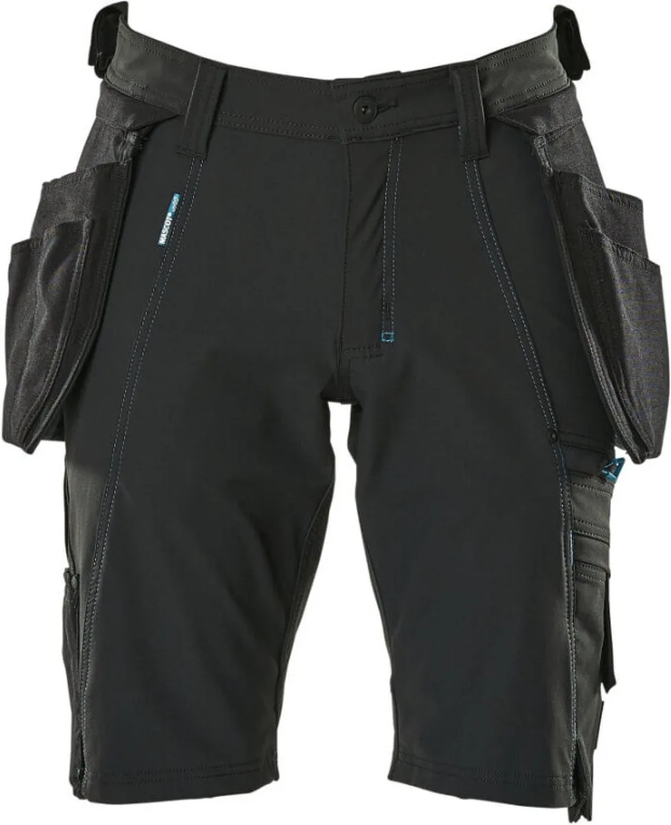 Advanced short - 17149-311 - afritsbare spijkerzakken - zwart von Mascot, Schwarz, C54 – Produktbild