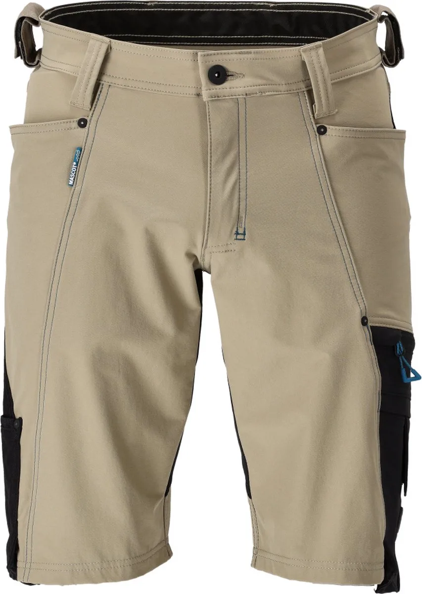 Advanced Shorts 23149-311 - lichtkhaki/zwart van Mascot, Lichtkhaki, Zwart, C42 – productafbeelding
