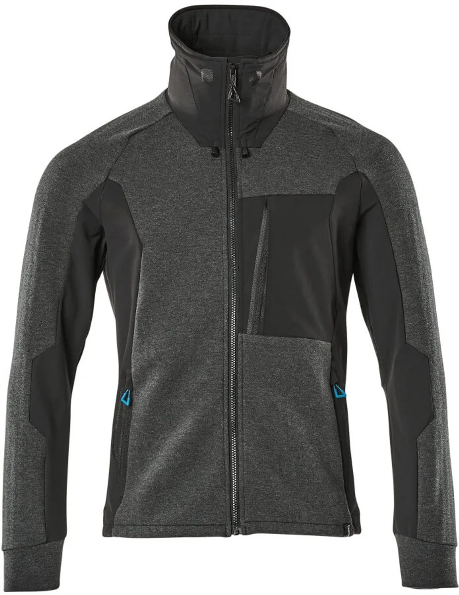 Advanced Sweatshirt met rits 17484-319 - Zwart fra Mascot, Sort, XXL – produktbillede