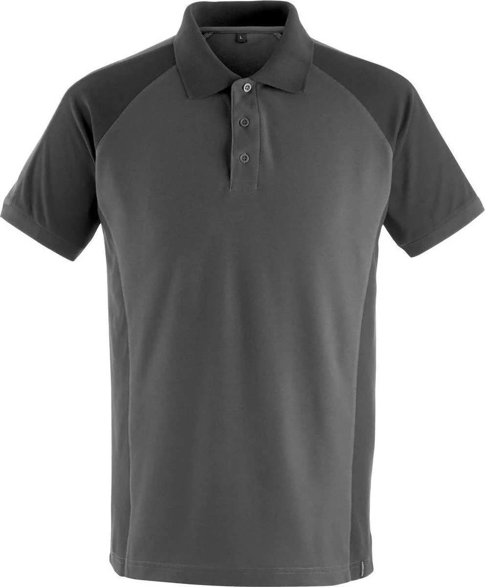 Unique 50569 Kortærmet Polo fra Mascot, Donkerantraciet, Sort – produktbillede