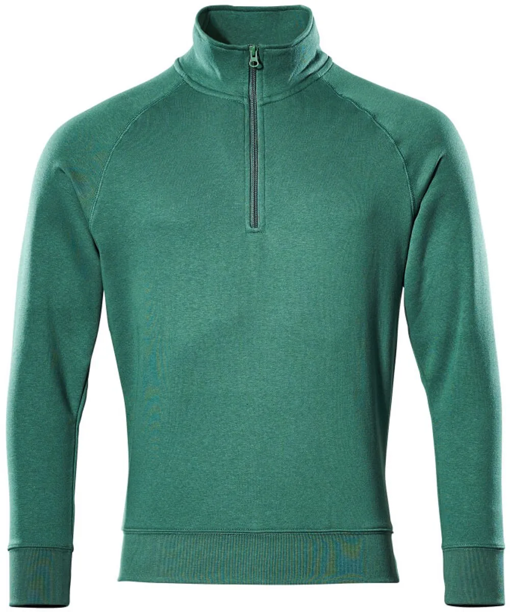 Crossover Sweatshirt met korte rits 50611-971 - Groen by Mascot, Green, L – product image