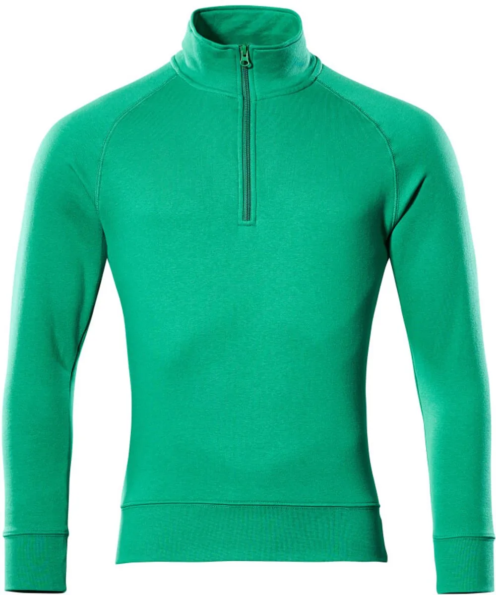 Crossover Sweatshirt met korte rits 50611-971 - helder groen fra Mascot, Helder groen, XXL – produktbillede