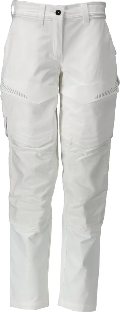 Customized Broek met kniezakken 22378-311 - Wit - 82 von Mascot, Weiß, C38 – Produktbild