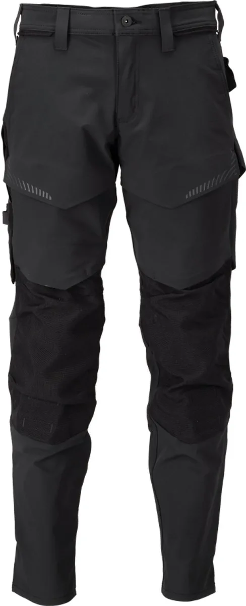Customized Broek met kniezakken 22379-311 - Zwart - 90 von Mascot, Schwarz, C60 – Produktbild