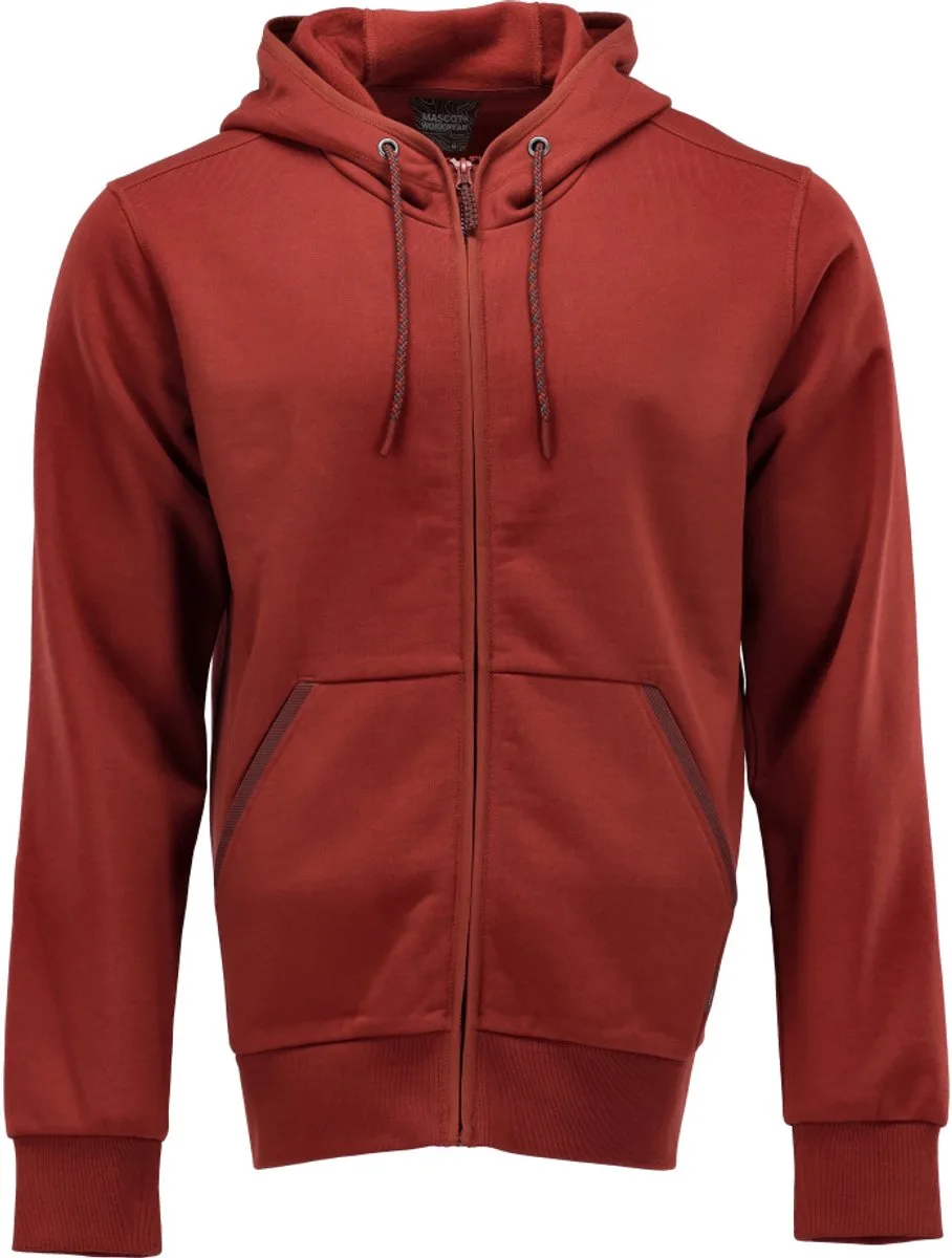 Customized Capuchontrui met rits 22486-378 - herfstrood van Mascot, Herfstrood, XXL – productafbeelding