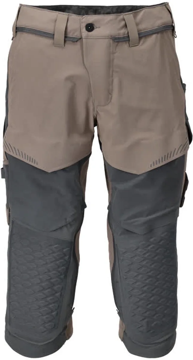 Customized Driekwart broek met kniezakken 22249-605 - donkerzand/steengrijs de Mascot, Donkerzand, Steengrijs, C44 – image du produit