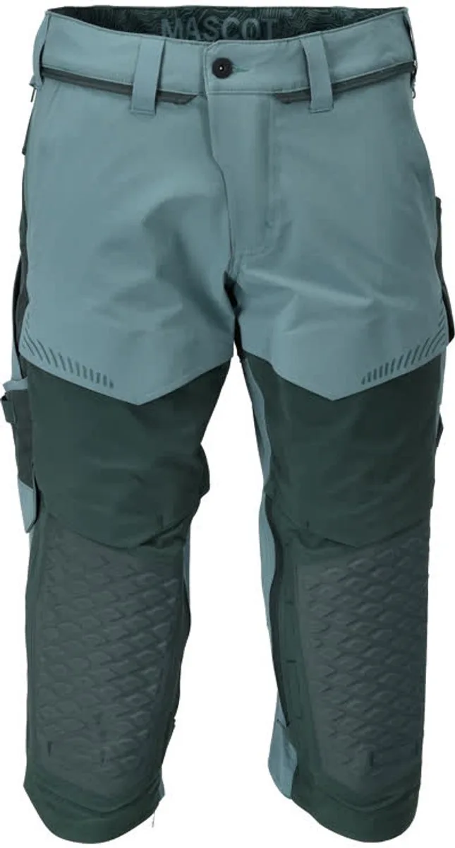 Customized Driekwart broek met kniezakken 22249-605 - lichtbosgroen/bosgroen von Mascot, Lichtbosgroen, Bosgroen, C44 – Produktbild
