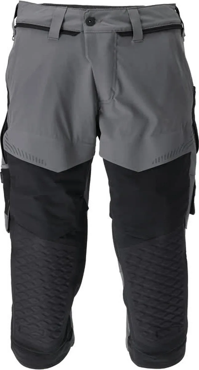 Customized Driekwart broek met kniezakken 22249-605 - steengrijs/zwart von Mascot, Steengrijs, Schwarz, C45 – Produktbild