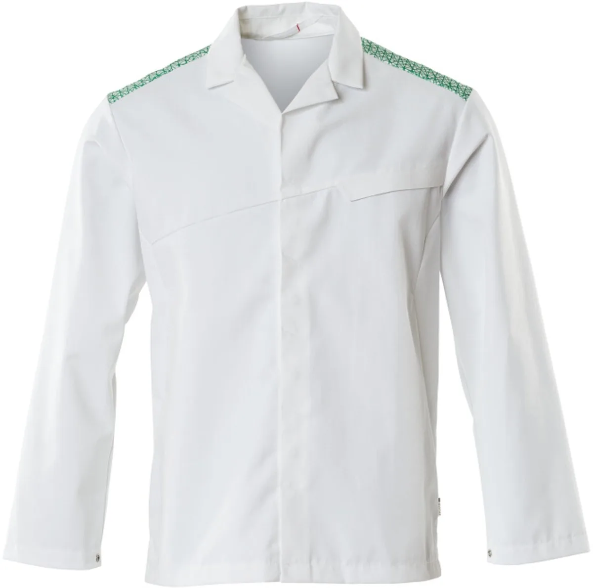 Food & Care Jas 20254-442 - wit/helder groen van Mascot, Wit, Helder groen, S – productafbeelding