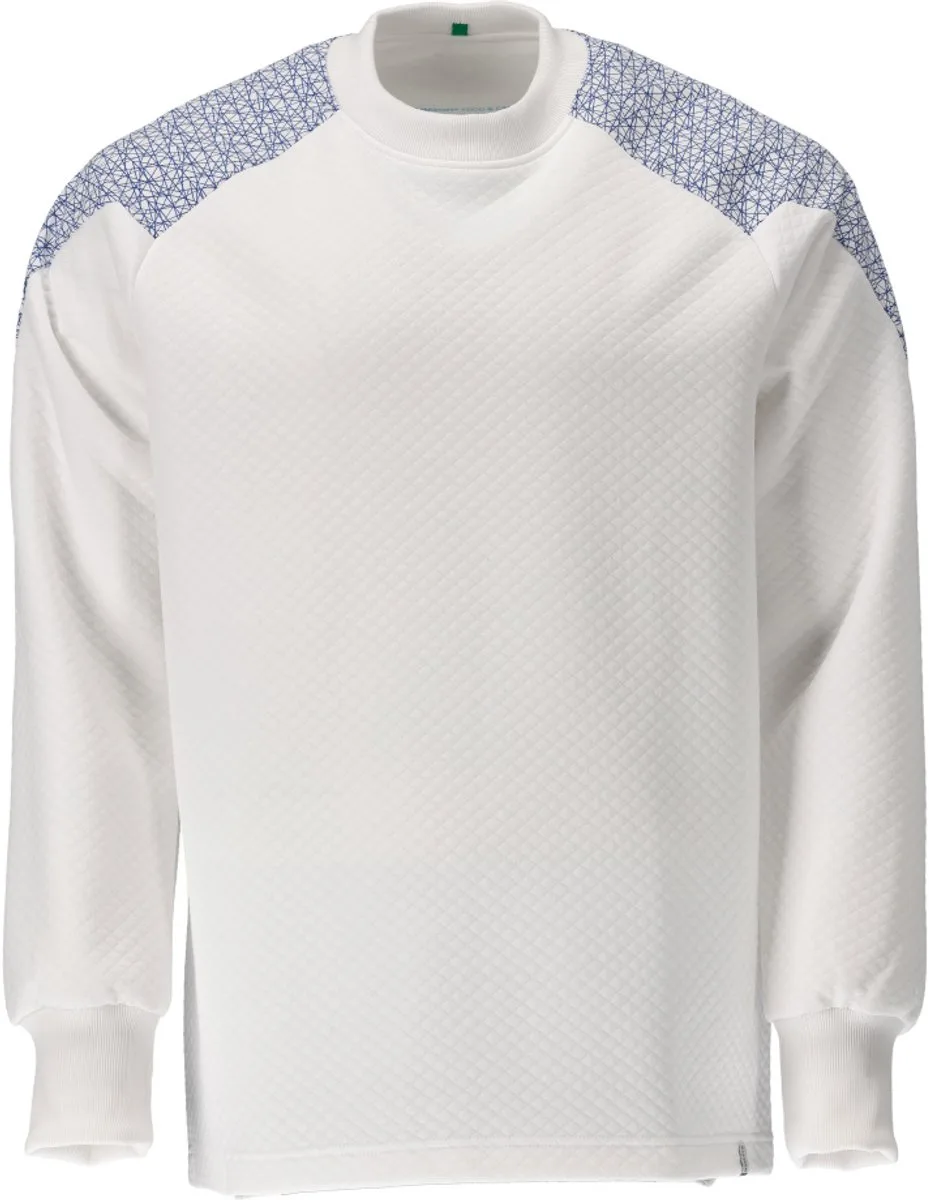 Food & Care Sweatshirt 20084-932 - wit/helder blauw van Mascot, Wit, Helder blauw, XXL – productafbeelding