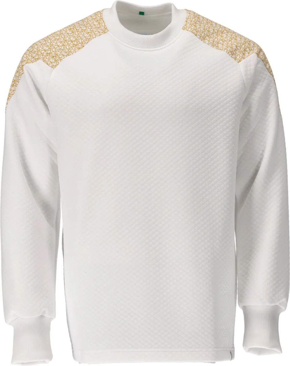 Food & Care Sweatshirt 20084-932 - wit/kerriegeel från Mascot, Vit, Kerriegeel, XXL – produktbild
