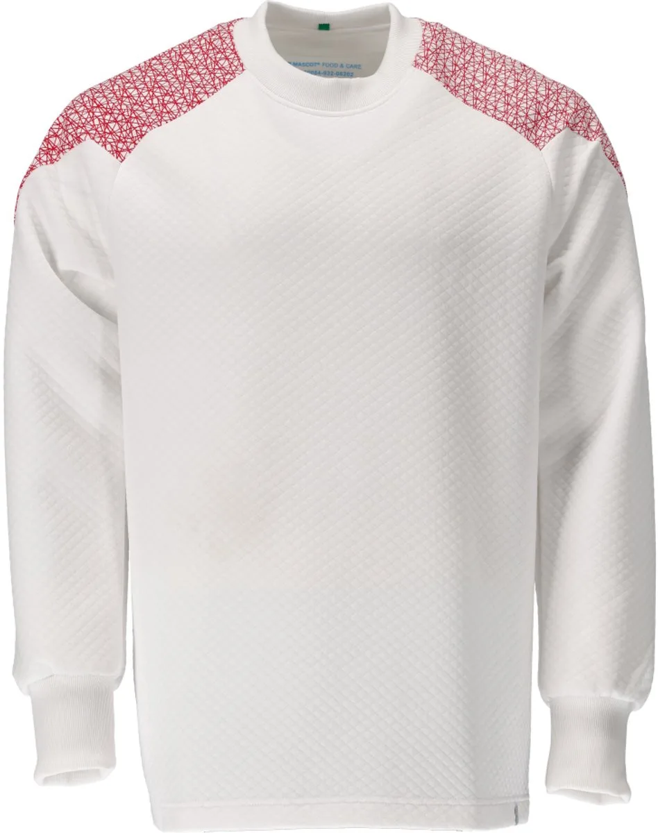 Food & Care Sweatshirt 20084-932 - wit/signaalrood van Mascot, Wit, Signaalrood, XXL – productafbeelding