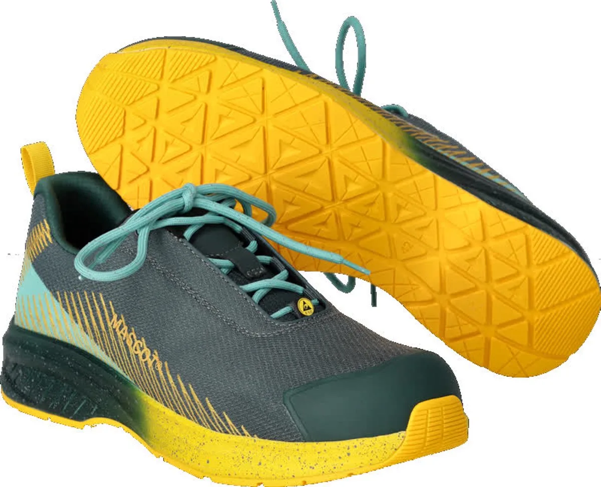 Footwear Customized Veiligheidsschoenen laag F1600-909 - bosgroen/zonnegeel van Mascot, Bosgroen, Zonnegeel, 43 – productafbeelding