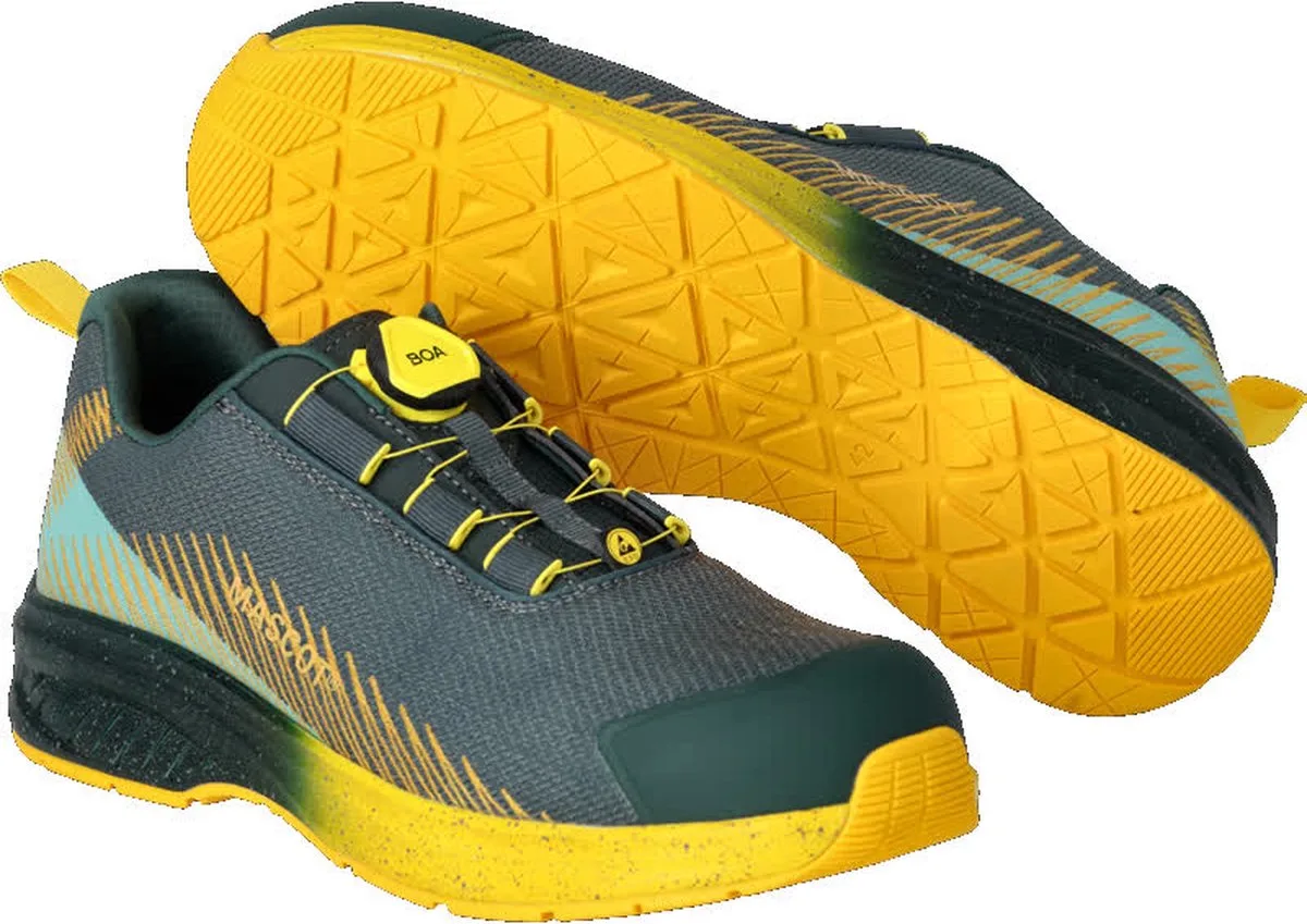 Footwear Customized Veiligheidsschoenen laag F1601-909 - bosgroen/zonnegeel de Mascot, Bosgroen, Zonnegeel, 40 – image du produit