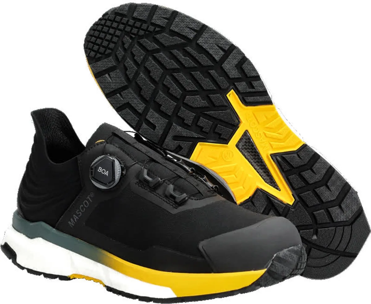 Footwear Customized Veiligheidsschoenen laag F1680-704 - zwart/zonnegeel van Mascot, Zwart, Zonnegeel, 44 – productafbeelding