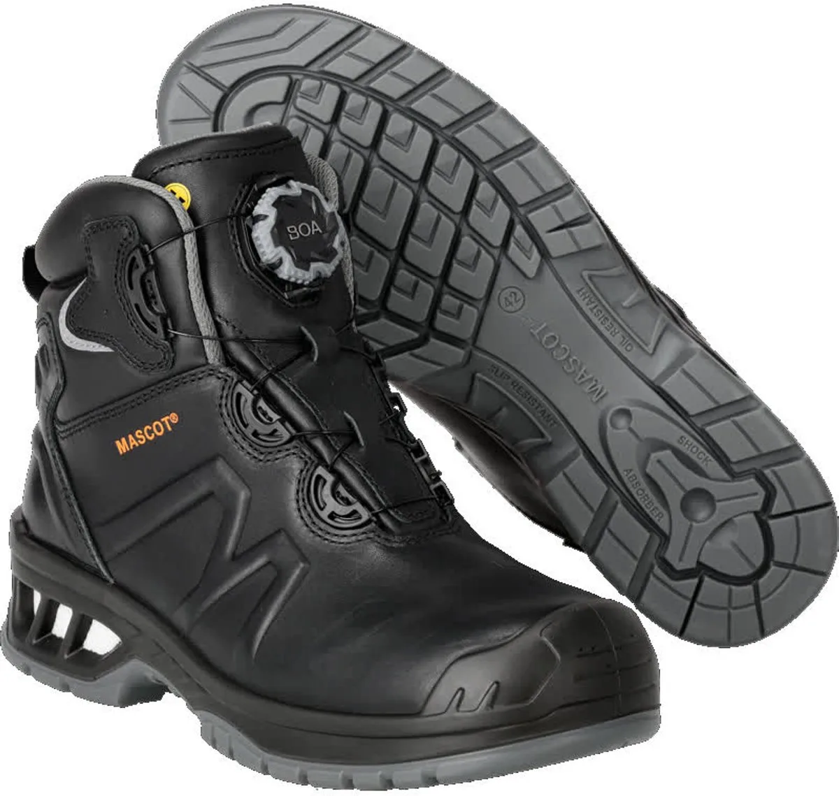 Footwear Energy Veiligheidsschoenen hoog F0136-902 - Zwart van Mascot, Zwart, 47 – productafbeelding