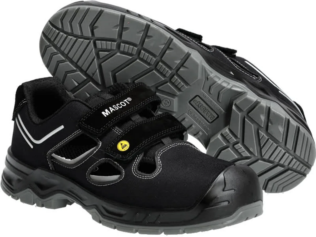 Footwear Flex Veiligheidssandalen F0100-910 - Zwart/Zilver van Mascot, Zwart, Zilver, 39 – productafbeelding