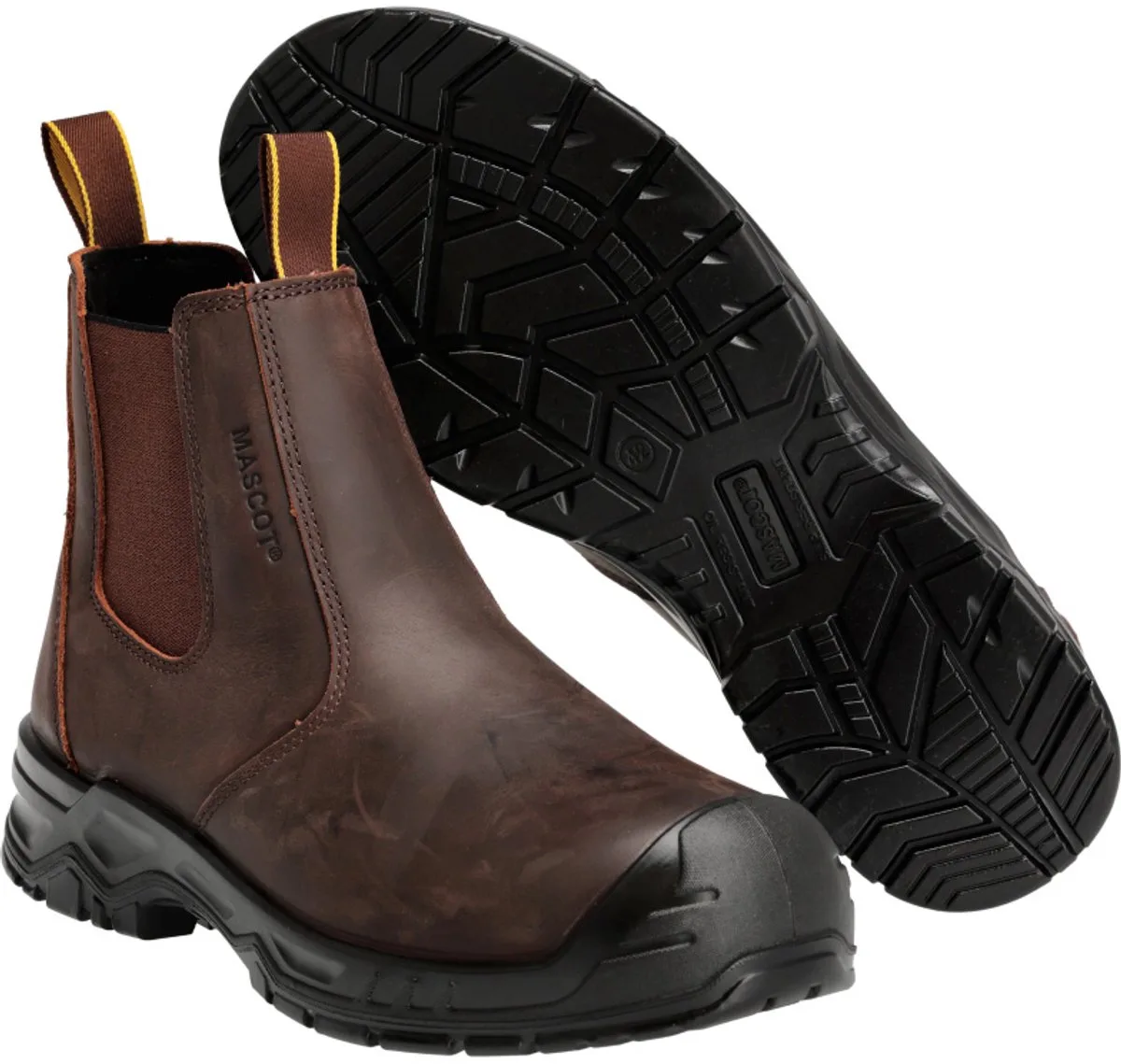 Footwear Originals Veiligheidsschoenen hoog F1000-715 - donkerbruin/zwart van Mascot, Donkerbruin, Zwart, 41 – productafbeelding