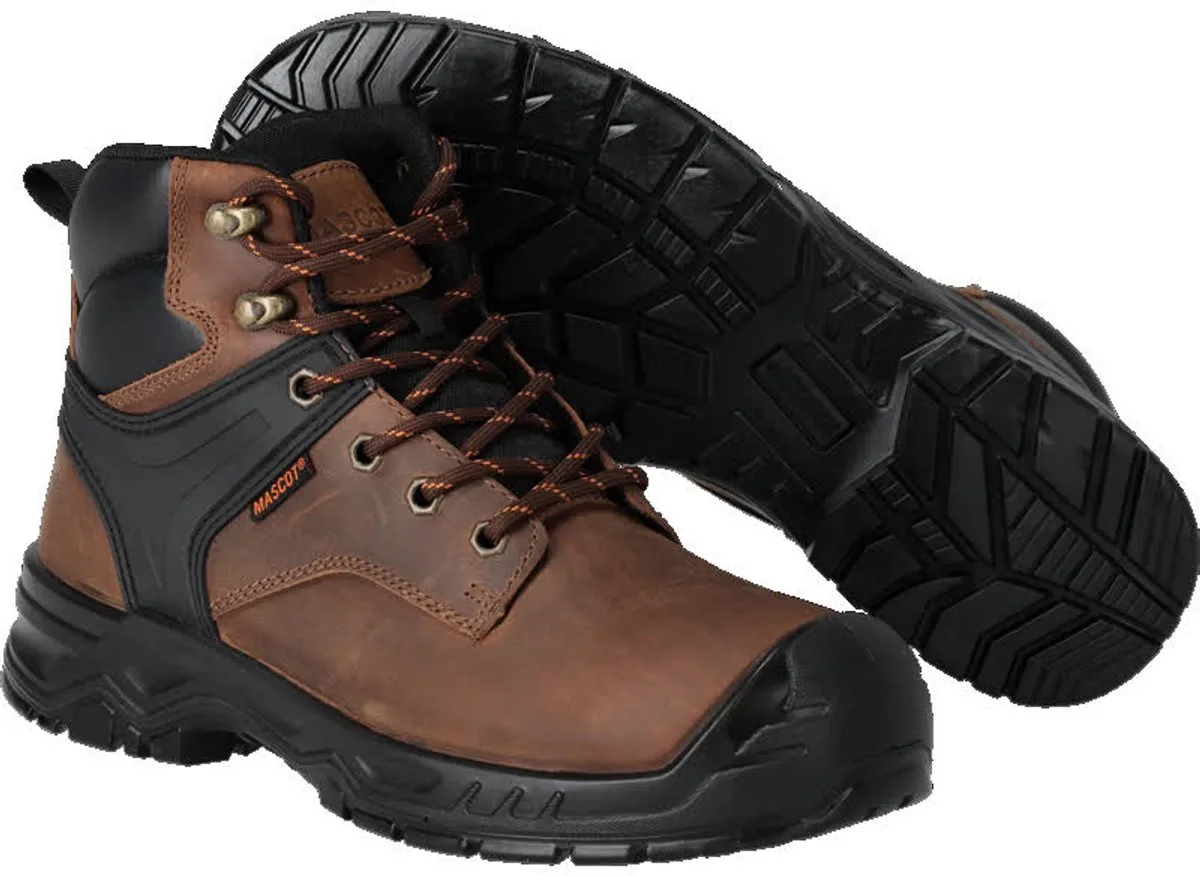 Footwear Originals Veiligheidsschoenen hoog F1002-715 - notenbruin/zwart de Mascot, Notenbruin, Noir, 50 – image du produit