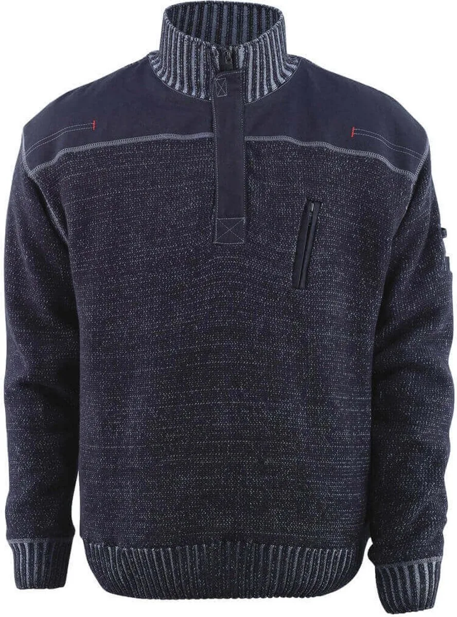 Frontline Gebreide trui met korte rits 50354-835 - blauwgrijs de Mascot, Blauwgrijs, XXL – image du produit