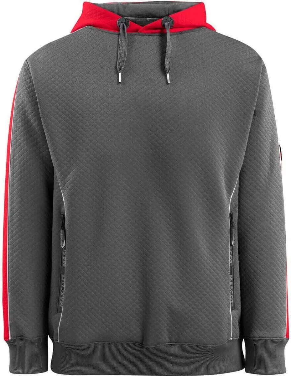 Hardwear Capuchontrui 50124-932 - donkerantraciet/hi-vis rood de Mascot, Donkerantraciet, Hi-vis rood, L – image du produit