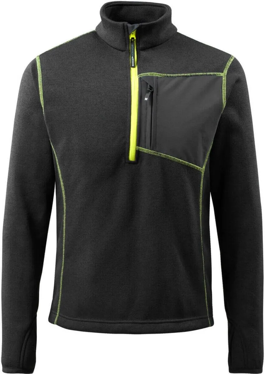 Hardwear Gebreide trui met korte rits 50149-951 - Zwart von Mascot, Schwarz, L – Produktbild