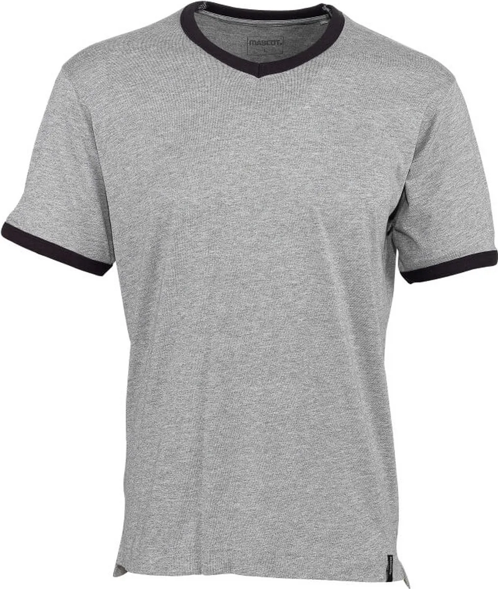 Mascot 50115 T-Shirt met V-hals grijs per stel van 3 fra Mascot, Grijs-gemêleerd, 3XL – produktbillede