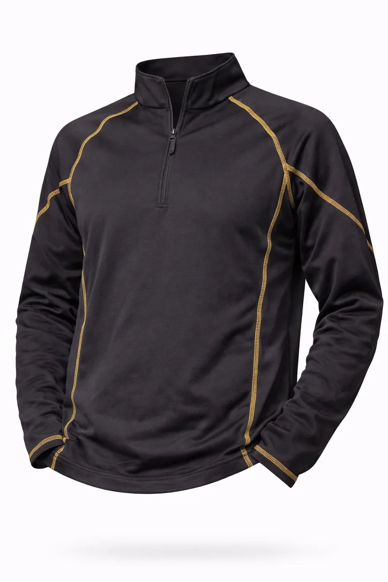Polo Mascot Barranco 50061-828 – Werkpolo Lange Mouw – Stretch – Ademend – Zwart/Geel de Mascot, Noir, XL – image du produit