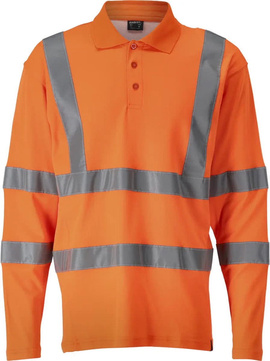 Safe Classic Poloshirt, met lange mouwen 18283-995 - Hi-Vis oranje van Mascot, Hi-Vis oranje, M – productafbeelding