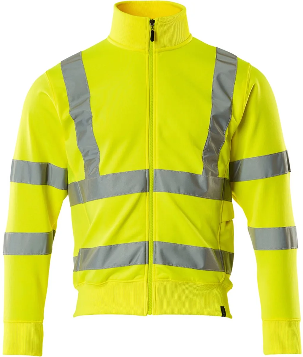 Safe Classic Sweatshirt met rits 50115-950 - Hi-Vis geel van Mascot, Hi-Vis geel, XXL – productafbeelding