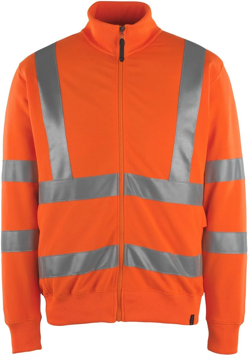 Safe Classic Sweatshirt met rits 50115-950 - Hi-Vis oranje fra Mascot, Hi-Vis oranje, XXL – produktbillede