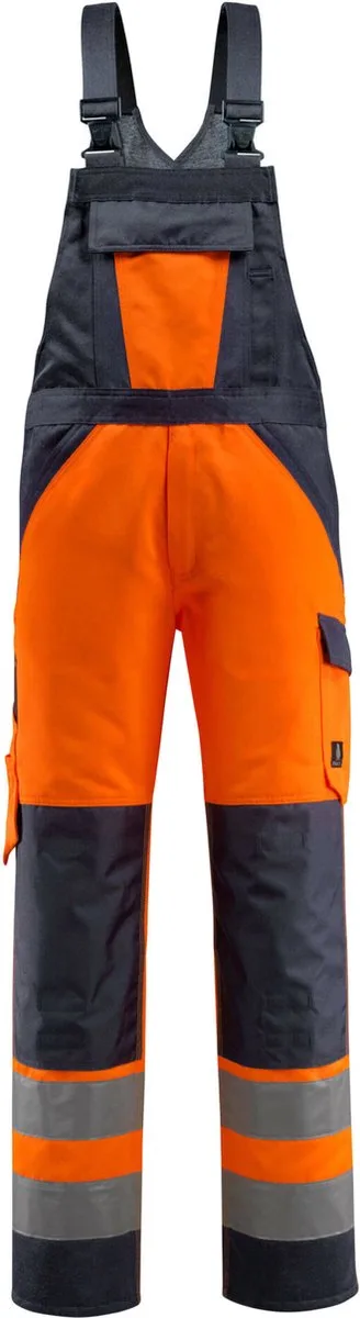 Safe Light Amerikaanse overall met kniezakken 15969-948 - hi-vis oranje/donkermarine - 82 van Mascot, Hi-vis oranje, Donkermarine, C44 – productafbeelding