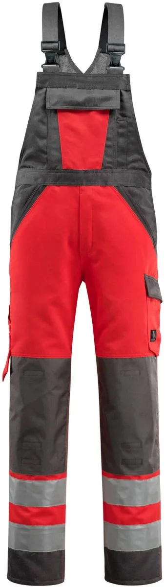 Safe Light Amerikaanse overall met kniezakken 15969-948 - hi-vis rood/donkerantraciet - 82 van Mascot, Hi-vis rood, Donkerantraciet, C50 – productafbeelding